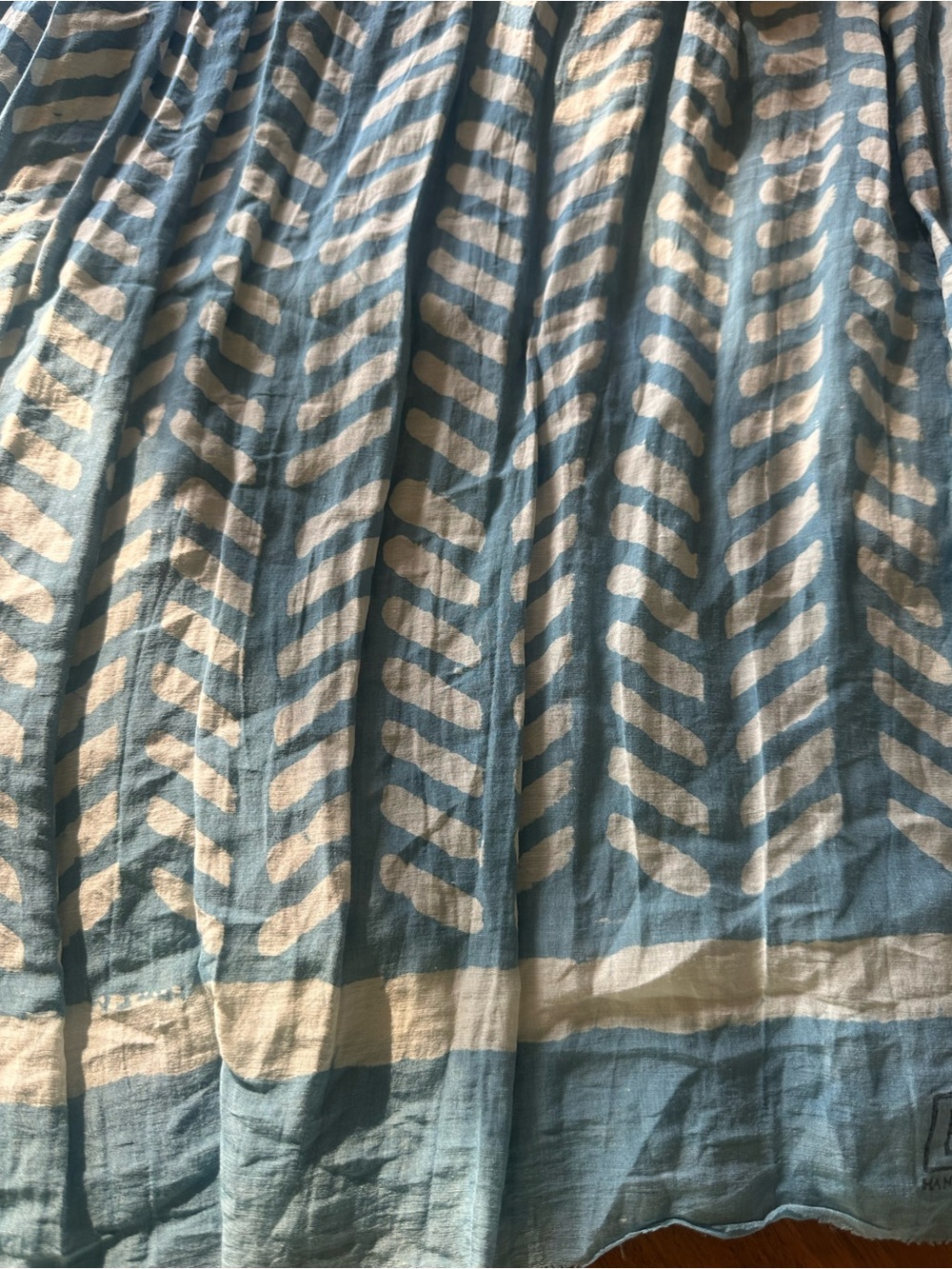 Block Shop textiles scarf blue cotton - Picture 4 of 5